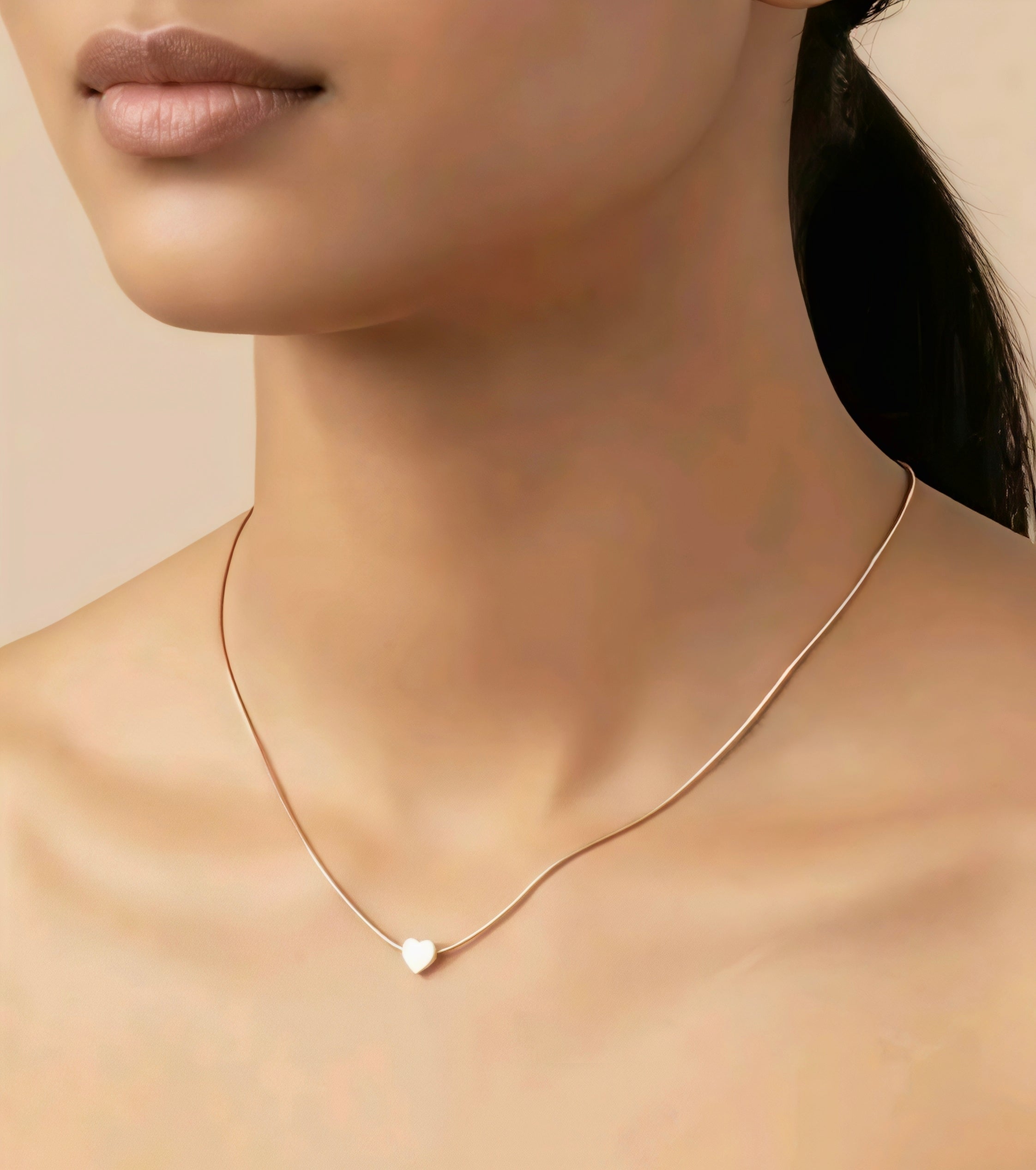 Elegant Heart Pendant Necklace for Girls | Minimal Jewellery | Daily Wear