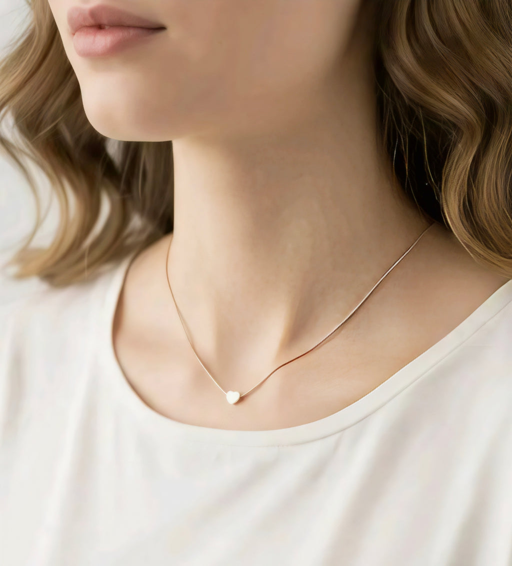 Elegant Heart Pendant Necklace for Girls | Minimal Jewellery | Daily Wear