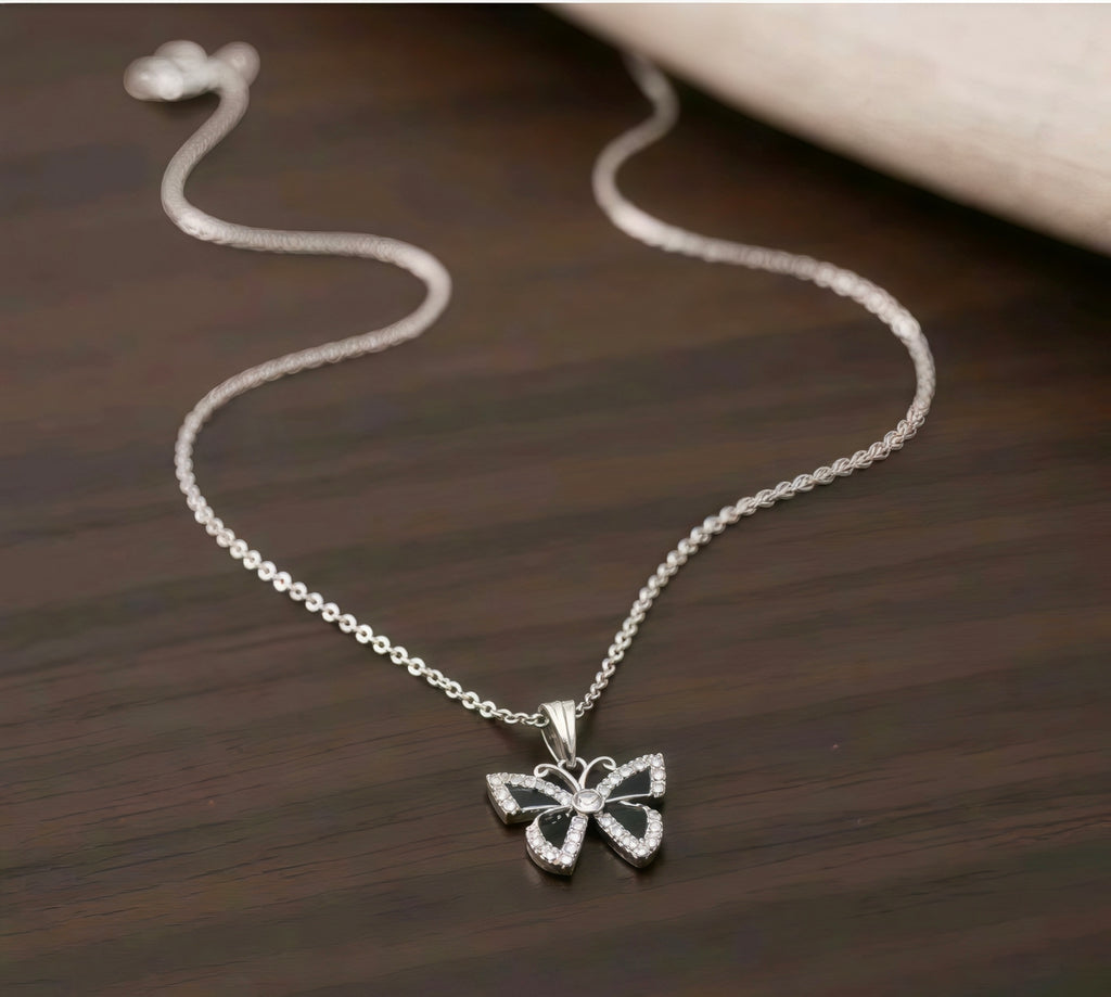 Butterfly Pendant Necklace for Women | Cute Aesthetic Design | Minimal Elegant Daily Wear Jewellery