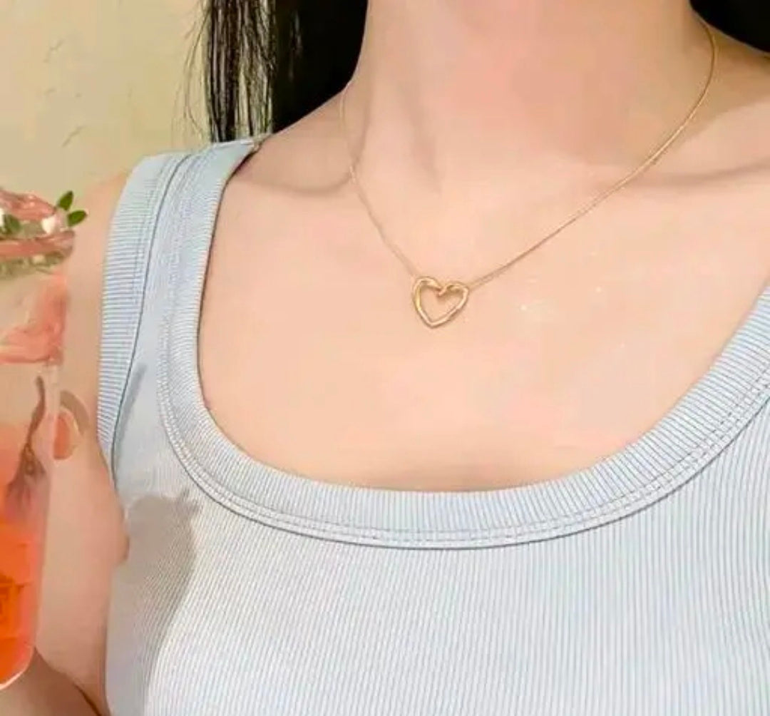 Minimal Heart Pendant Necklace for Women | Adjustable Chain | Elegant Daily Wear Jewellery
