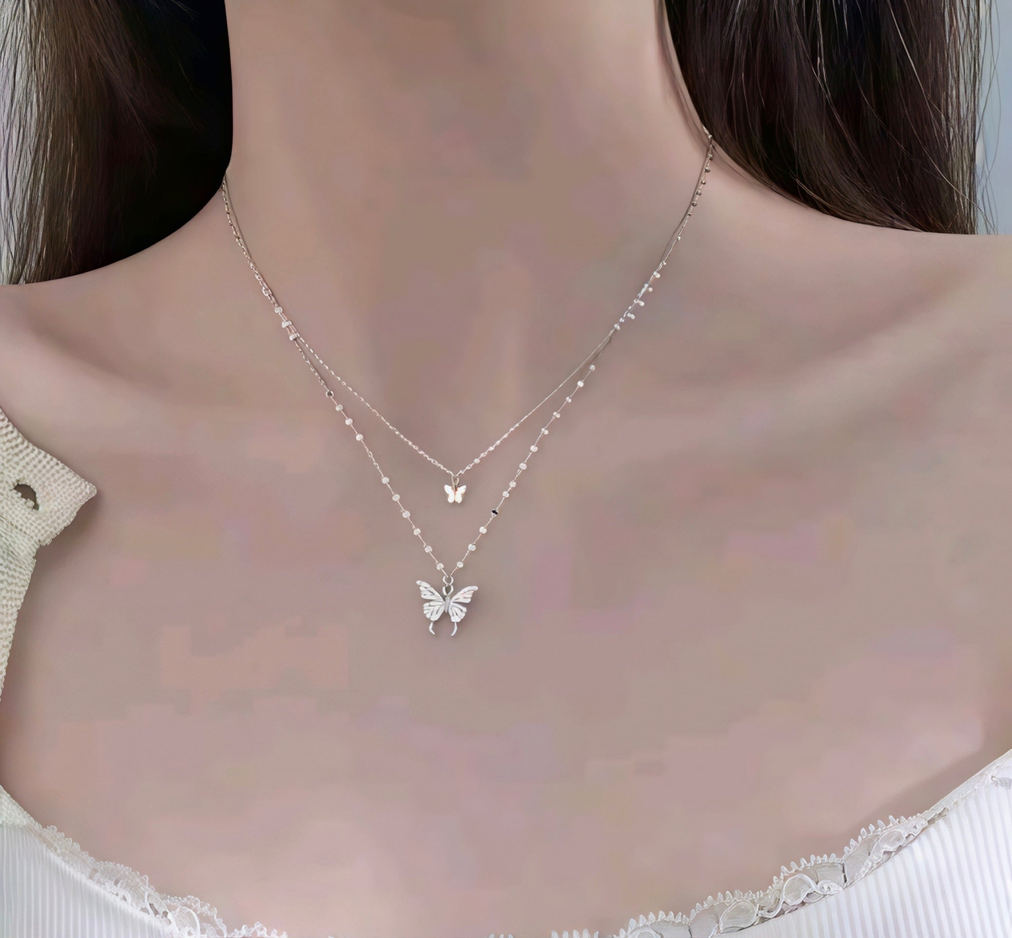 Butterfly Pendant Necklace for Women | Aesthetic Crystal Design | Elegant Daily Wear Jewellery